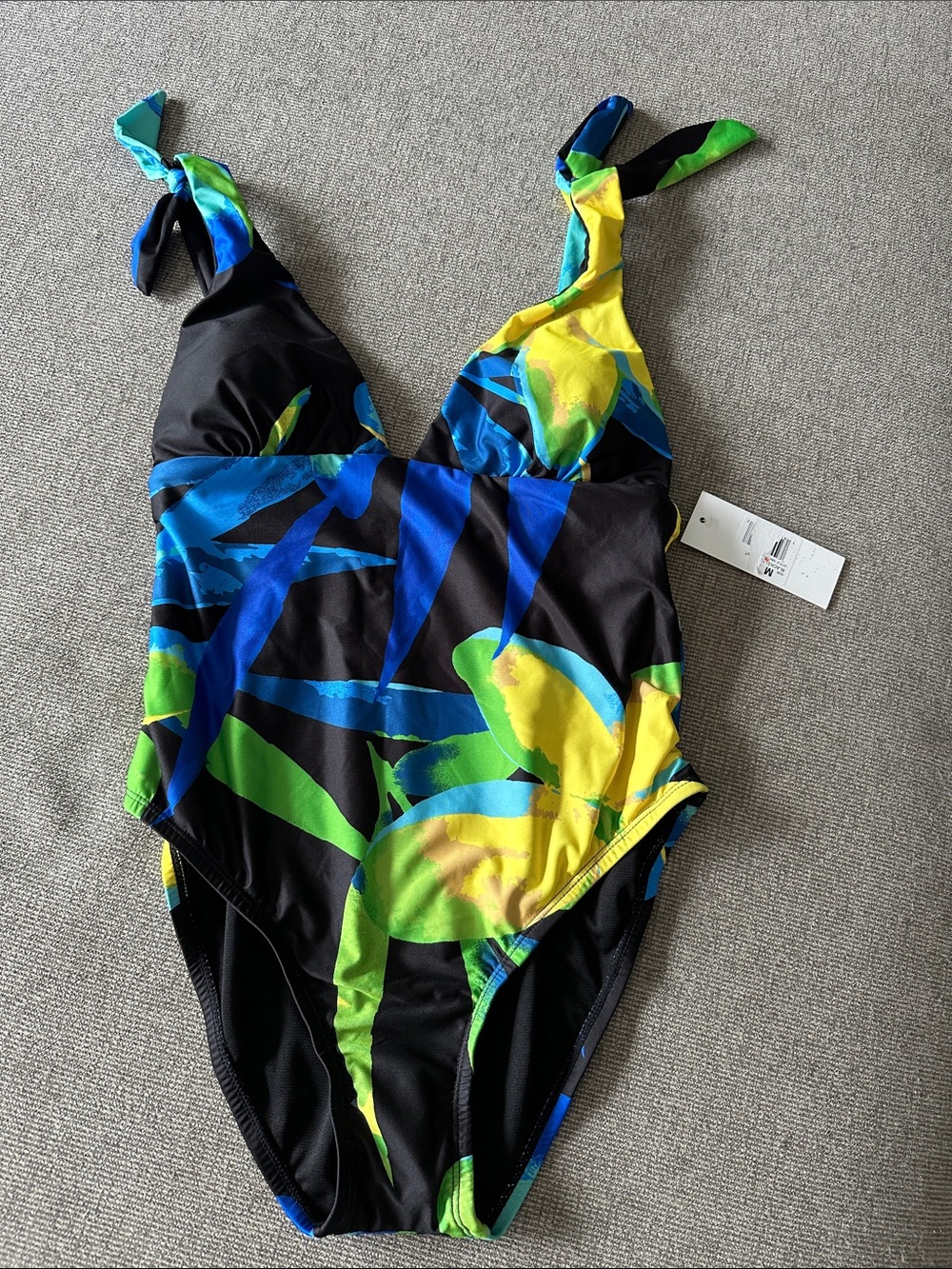 Social Angel Bella Floral Plunge One-Piece Swimsuit